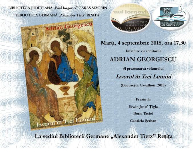 PROGRAMM SEPTEMBER 2018 - AFIS ADRIAN GEORGESCU